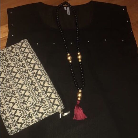 New Maurices black sheer top M - Picture 3 of 6